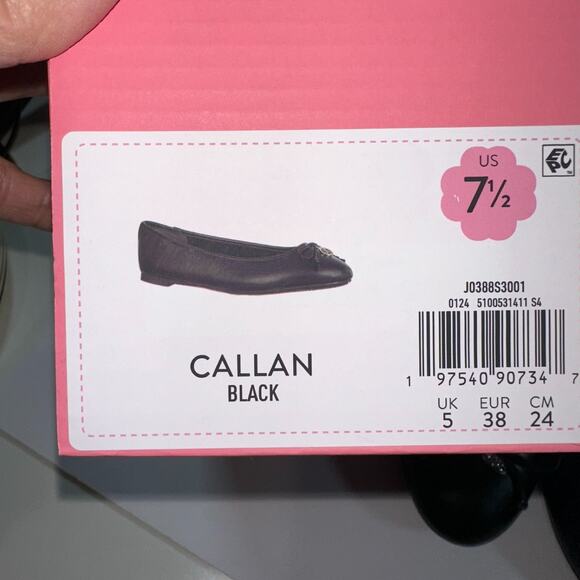 Sam & Libby Shoes Women's 7.5 Black Callan Ballet Flat Shoes Preppy - Picture 11 of 12